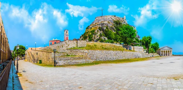 Gamla Fästningen Kerkyra Huvudstad Korfu Grekland — Stockfoto