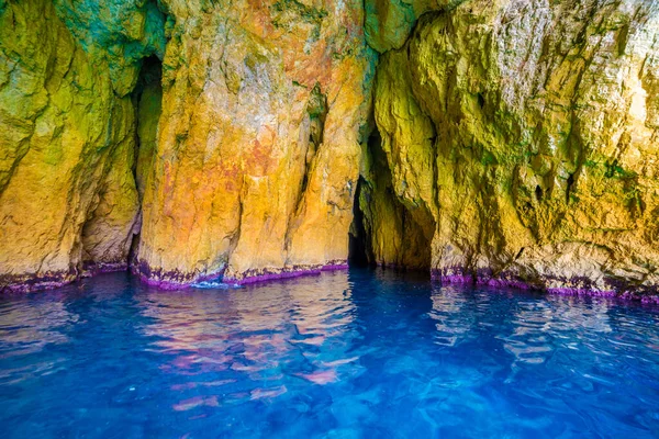 Paxos Blue Barlangok Korfu — Stock Fotó