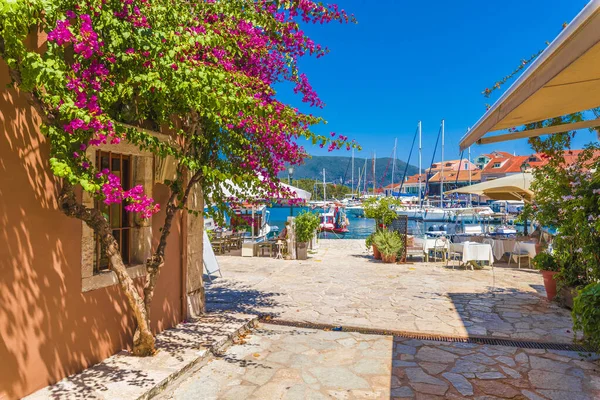 Fiskardo Aldeia Porto Ilha Jónica Kefalonia Grécia — Fotografia de Stock