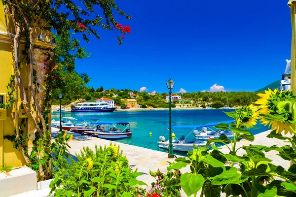 Fiskardo Dorf Und Hafen Auf Der Ionischen Insel Kefalonia Griechenland — Stockfoto