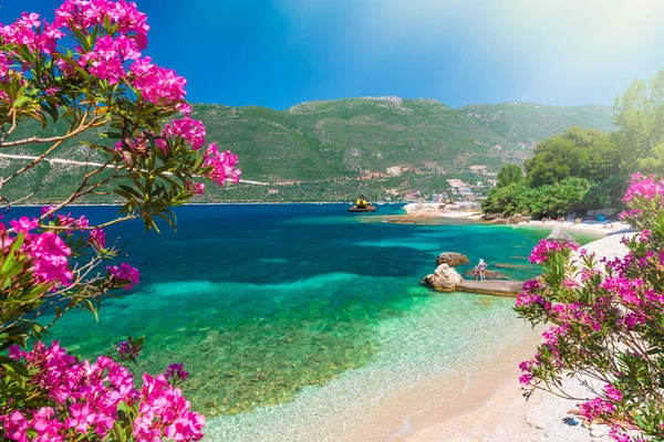Kleiner Strand Vasiliki Insel Lefkada Griechenland — Stockfoto