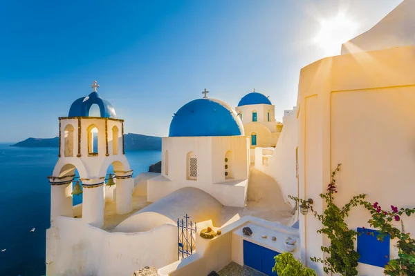 Iglesia Oia Islas Santorini Grecia — Foto de Stock