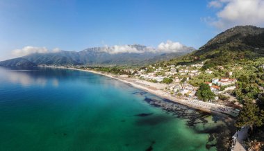 Thassos, Ege Denizi, Yunanistan 'da İnanılmaz Altın Plaj