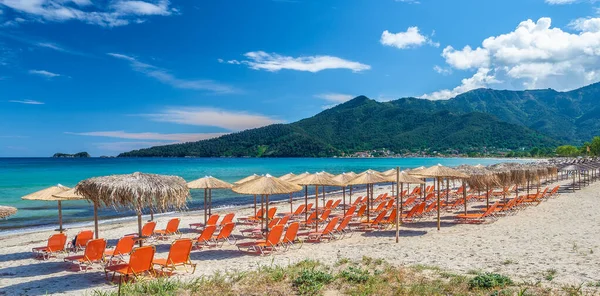 Wunderschöner Goldener Strand Auf Thassos Ägäis Griechenland — Stockfoto