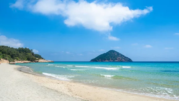 Landschap Met Amazing Paradise Beach Thassos Egeïsche Zee Griekenland — Stockfoto