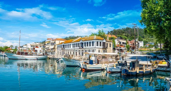 Gamla Hamnen Limenas Huvudstad Och Huvudhamn Thassos Grekland — Stockfoto