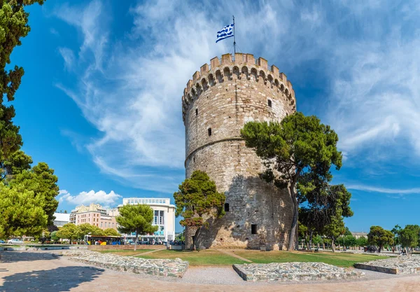 Torre Blanca Thessaloniki Ciudad Costera Grecia — Foto de Stock