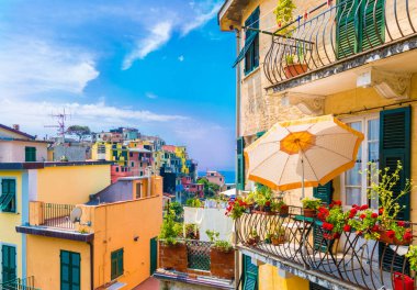 Corniglia köyü, Cinque Terre, Liguria, İtalya, Avrupa