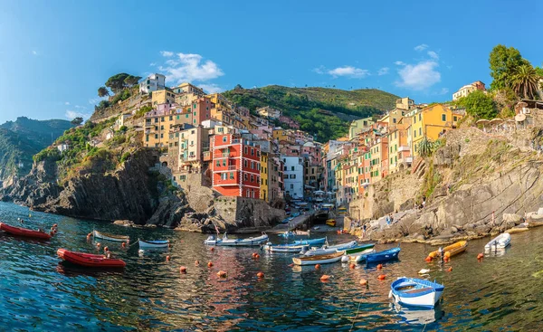 Riomaggiore Uma Vila Costeira Cinque Terre Itália — Fotografia de Stock
