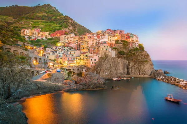Manarola Village Cinque Terre Liguria Itália Europa — Fotografia de Stock