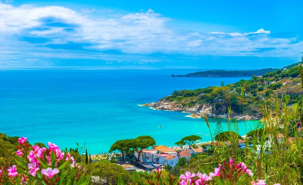 Vista Panorâmica Sobre Praia Costa Cavoli Ilha Elba Toscana Itália — Fotografia de Stock