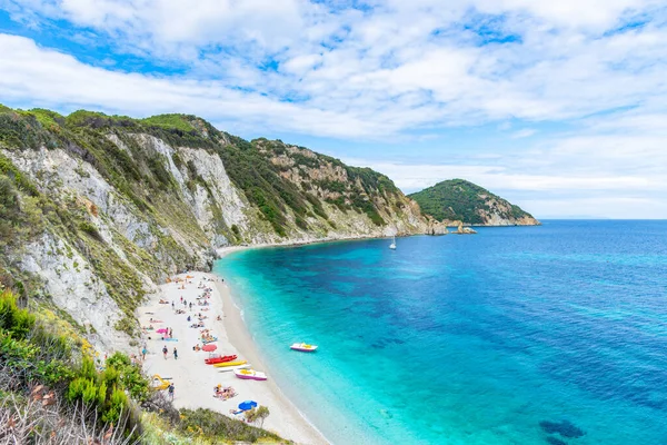 Landschaft Mit Strand Von Sansone Insel Elba Toskana Italien — Stockfoto