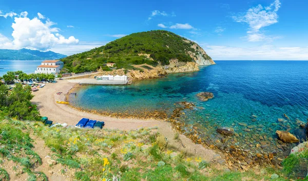 Enfola Landtong Strand Kust Elba Eiland Toscane Italië — Stockfoto