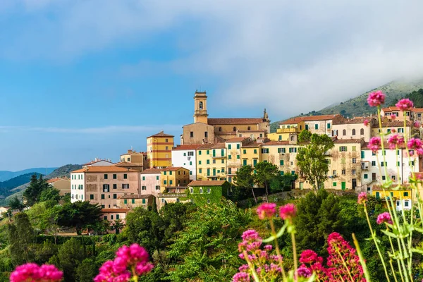 Panoramautsikt Över Rio Nell Elba Elba Island Toscana Italien — Stockfoto