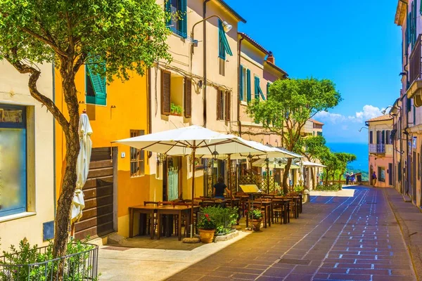 Straat Van Capoliveri Dorp Elba Eiland Toscane Italië Europa — Stockfoto