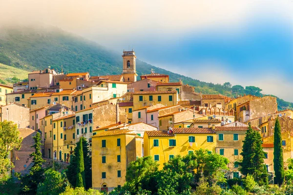 Panoramautsikt Över Rio Nell Elba Elba Island Toscana Italien — Stockfoto