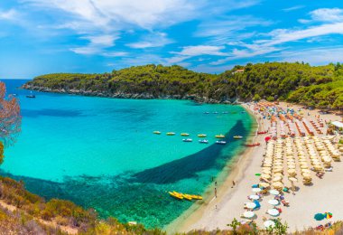 Fetovaia plajı, Elba Adası, Toskana, İtalya.