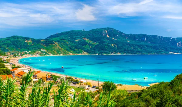 Yunanistan Korfu Adasındaki Agios Georgios Pagon Plajı — Stok fotoğraf