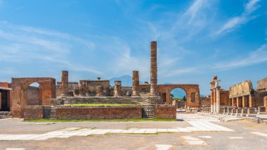 Pompei şehrinin antik kalıntıları (Scavi di Pompei), Napoli, İtalya