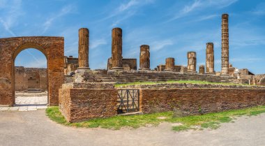 Pompei şehrinin antik kalıntıları (Scavi di Pompei), Napoli, İtalya