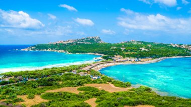 Rena di Levante ve Rena Di Ponente plajları, Capo Testa, Sardunya adası, Ital
