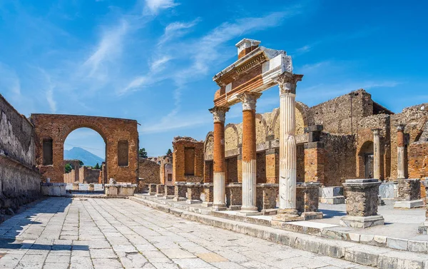 Ruínas Antigas Cidade Pompeia Scavi Pompei Nápoles Itália — Fotografia de Stock