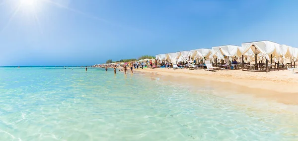 Pescoluse Malediven Van Salento Strand Puglia Italië — Stockfoto