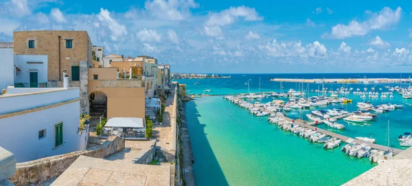 Panoramatický Výhled Město Přístav Otranto Provincie Lecce Puglia Apulia Itálie — Stock fotografie