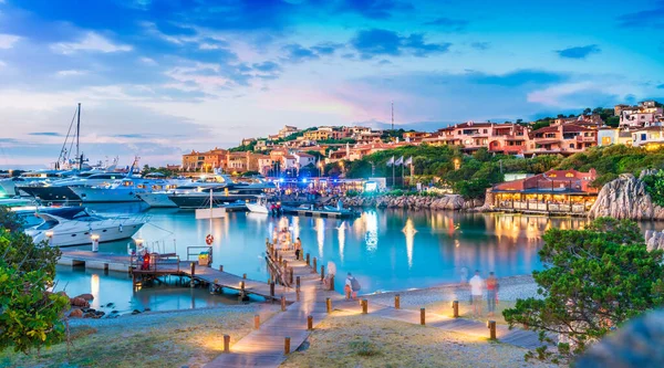 Blick Auf Hafen Und Dorf Porto Cervo Insel Sardinien Italien — Stockfoto