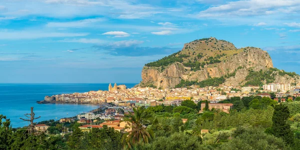Cefalu Sicilya Adasının Ortaçağ Köyü Palermo Ili Talya — Stok fotoğraf