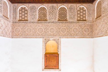 Ali Ben Youssef Medersa 'nın eski İslami Okulu Marakeş, Fas