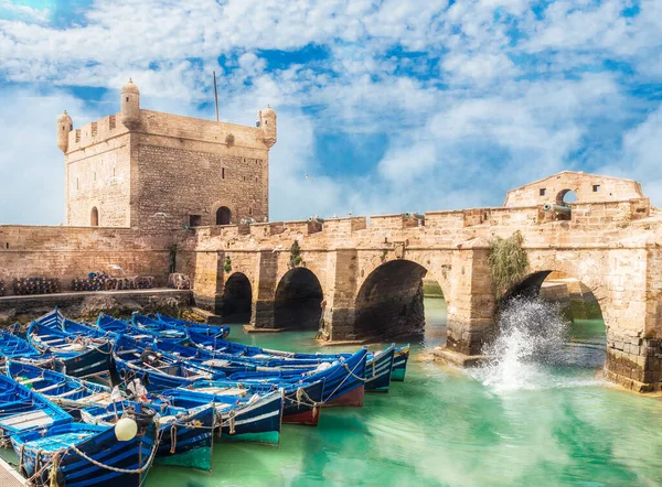 Antigua Fortaleza Puerto Pesquero Essaouira Marruecos —  Fotos de Stock