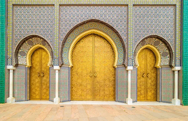 Entrance Gates Royal Palace Fes Morocco — Stock Photo, Image