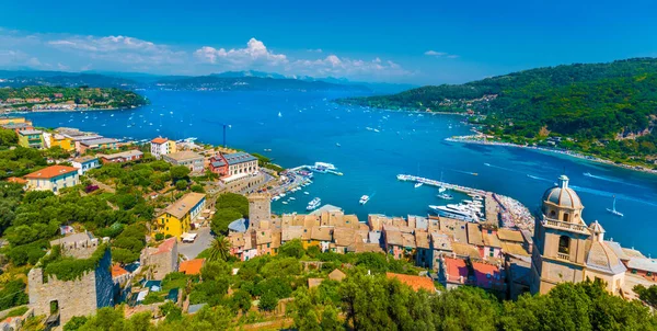 Blick Auf Das Hafendorf Portovenere Nationalpark Cinque Terre Ligurien Italien — Stockfoto