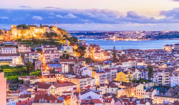 Město Lisabon Soumraku Portugalsko — Stock fotografie