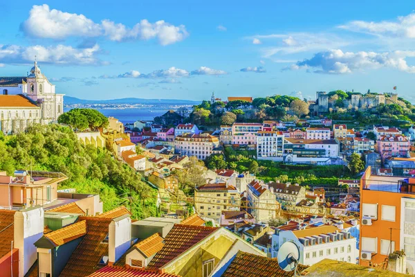 Pohled Okres Alfama Lisabonu Portugalsko — Stock fotografie