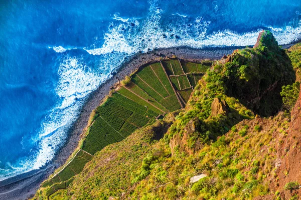 Vista Aérea Cabo Girao Ilha Madeira Portugal — Fotografia de Stock