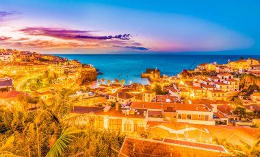 Camara de Lobos, Madeira Adası, Portekiz üzerine panoramik manzara