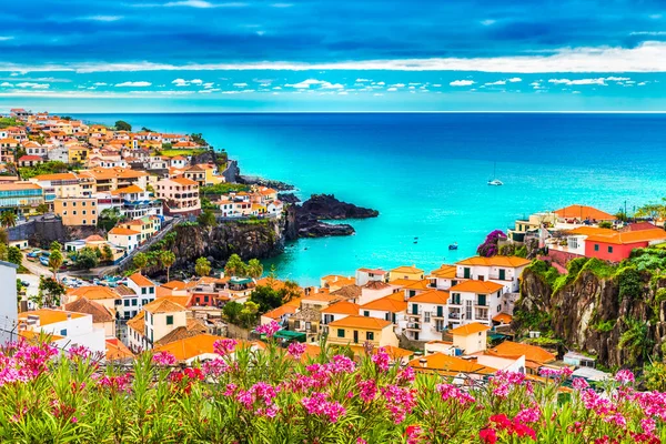 Vista Panorâmica Sobre Camara Lobos Ilha Madeira Portugal — Fotografia de Stock