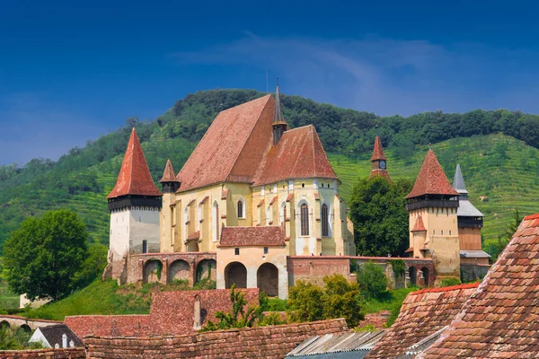 Opevněný Kostel Biertan Transylvánii Rumunsko Unesco — Stock fotografie