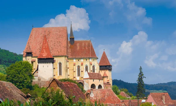 Romanya Nın Sibiu Kentindeki Biertan Kilisesinin Güzel Ortaçağ Mimarisi — Stok fotoğraf