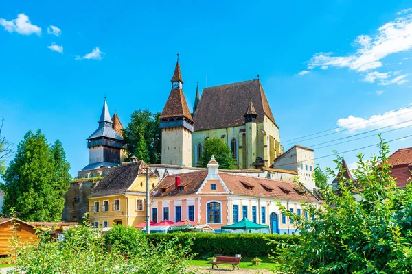 Укріплена Церква Єртана Трансільванія Румунія — стокове фото