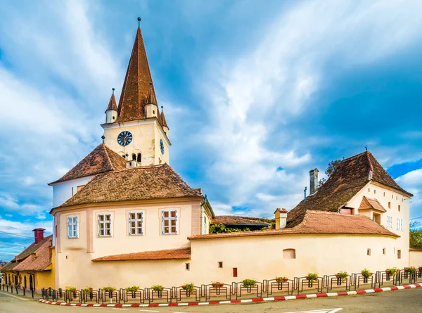 Ufortyfikowany Kościół Ewangelicki Cisnadie Sibiu Rumunia — Zdjęcie stockowe