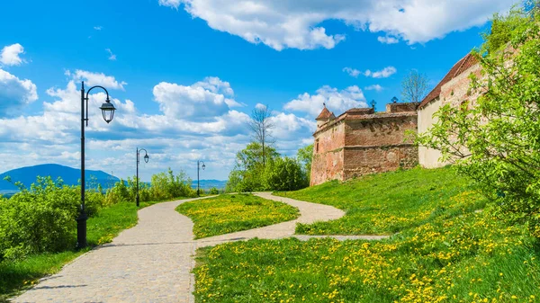 Antigua Fortaleza Cetatuia Brasov Transilvania Rumania — Foto de Stock