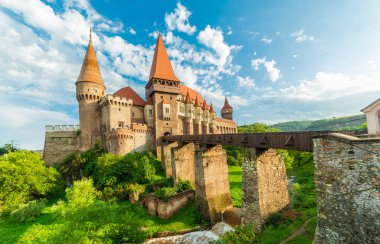 Medieval Hunyad Corvin castle, Hunedoara town,Transylvania regiom, Romania, Europe  clipart
