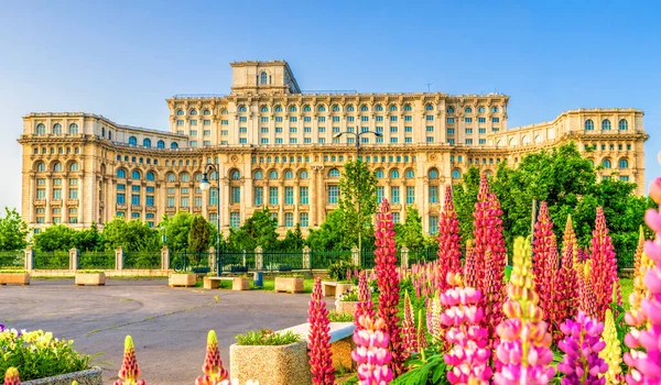 Der Palast Des Parlaments Bukarest Rumänien — Stockfoto
