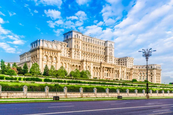 Der Palast Des Parlaments Bukarest Rumänien — Stockfoto