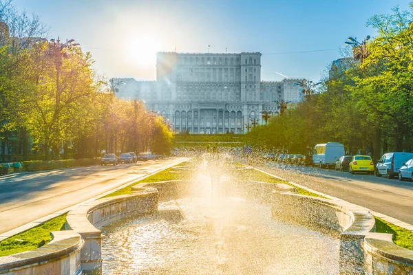 Der Palast Des Parlaments Bukarest Rumänien — Stockfoto