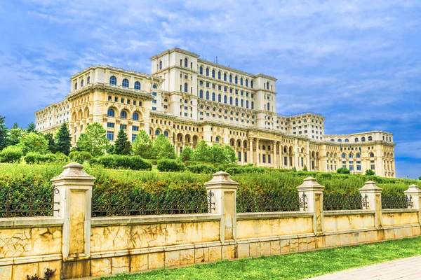 Parlamento Sarayı Bükreş Romanya — Stok fotoğraf