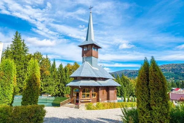 Caraiman Mosteiro Igreja Cristã Ortodoxa Busteni Transilvânia Roménia — Fotografia de Stock